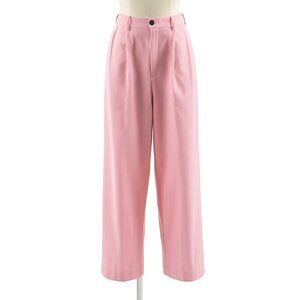 NWT LC23 Shetland Double Pink Wool Trousers Made in Italy Size 48 / 32 Waist